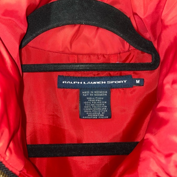 Ralph Lauren Sport Quilted Stitched Red Jacket - Picture 7 of 9